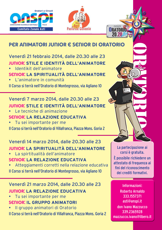 Corso Formazione per Animatori di oratorio esperti
